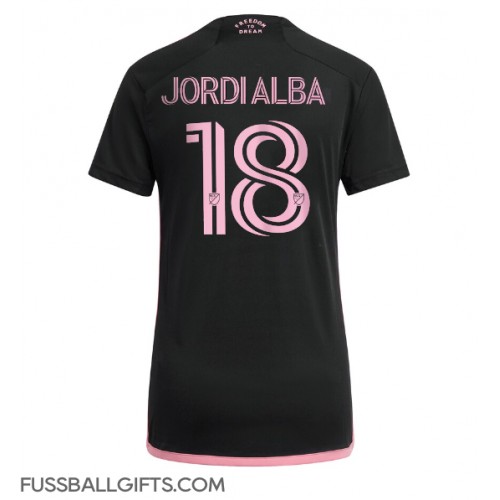 Inter Miami Jordi Alba #18 Fußballbekleidung Auswärtstrikot Damen 2024-25 Kurzarm